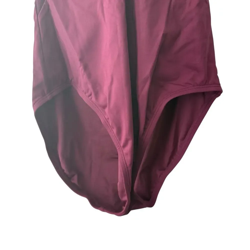 Bleu Rod Beattie Don’t Mesh With Me Pomegranate Halter One Piece Swimsuit Size 8